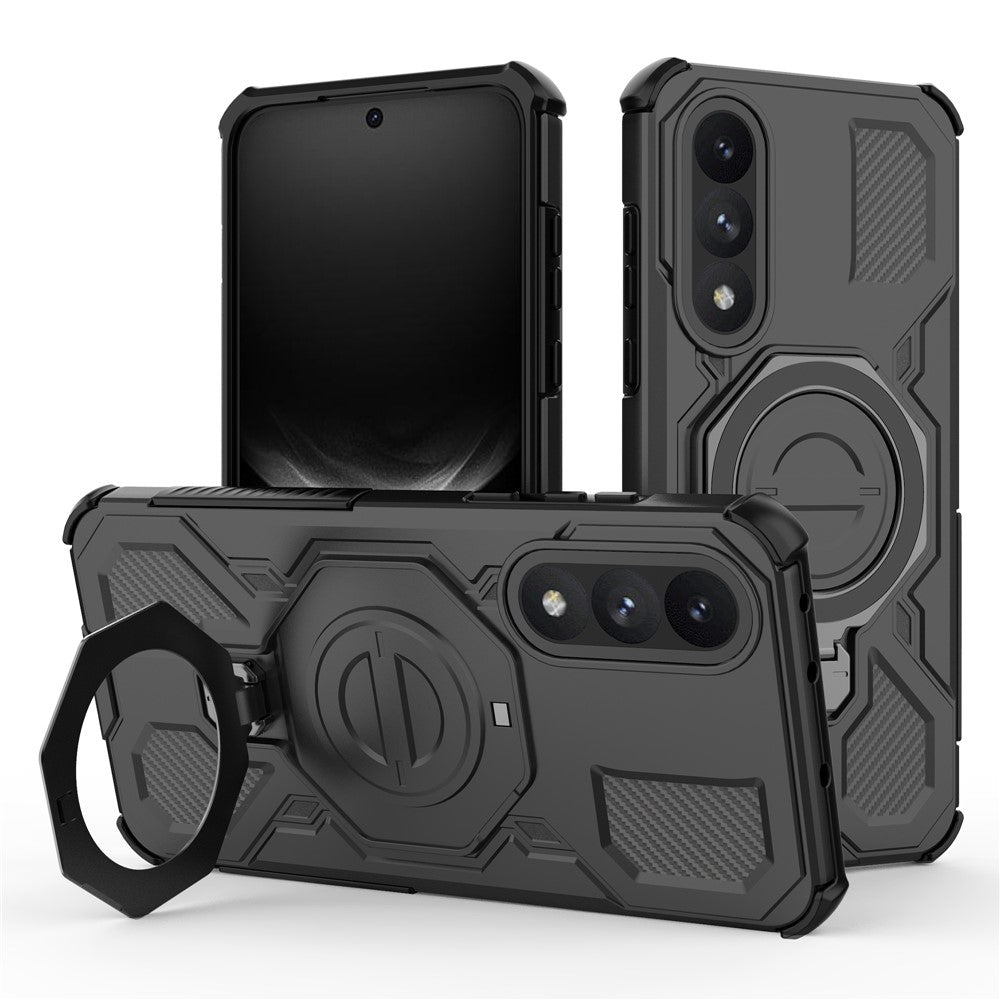 Til OnePlus Ace 5 Ultra 5G / Nord 5 5G Magnetisk Etui Roterende Metal Støttefod PC + TPU Telefon Bagcover