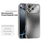 ABEEL Cover til iPhone 17 Pro Kompatibel med MagSafe TPU PC Kølende Mat Telefonbagsidecover med Linsefilm