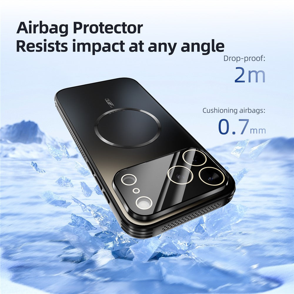 ABEEL For iPhone 17 Pro Max Case Compatible with MagSafe TPU PC Cooling Matte Phone Back Cover with Lens Film