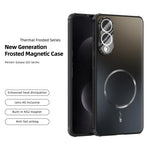 ABEEL Til Samsung Galaxy S25 Edge Magnetisk Cover TPU PC Kølende Mat Telefon Bagcover med Linsefilm