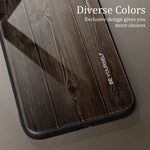 For Honor X8 5G Tempered Glass Shell Phone Case Wooden Pattern TPU Frame Shock Absorption Cover