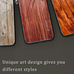 For Honor X8 5G Tempered Glass Shell Phone Case Wooden Pattern TPU Frame Shock Absorption Cover