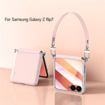 SULADA For Samsung Galaxy Z Flip7 5G Case with Strap Leather Back Phone Cover Hinge Protection