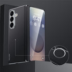 SULADA For Samsung Galaxy Z Fold7 5G Magnetic Case Leather+PC Phone Cover Carbon Fiber Texture