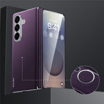 SULADA For Samsung Galaxy Z Fold7 5G Magnetic Case Leather+PC Phone Cover Carbon Fiber Texture