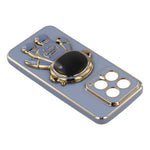For Xiaomi 14 Case Electroplating Soft TPU Phone Cover with Astronaut Hidden Kickstand