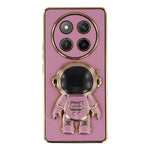 Phone Case For Honor X60 Pro 5G / X9c 5G / Magic7 Lite 5G Electroplating Soft TPU Cover with Astronaut Hidden Kickstand