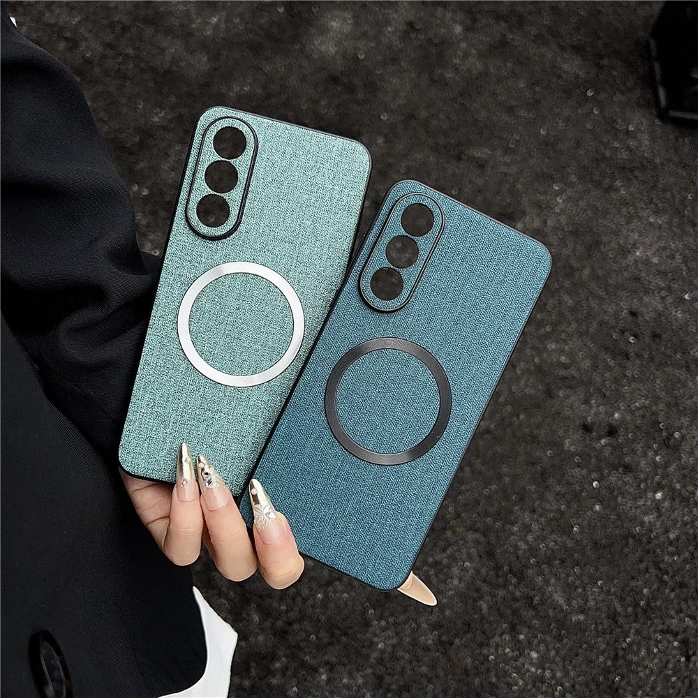For OnePlus Nord 5 5G / Ace 5 Ultra 5G Magnetic Case Drop-Proof TPU + Cloth Back Phone Cover