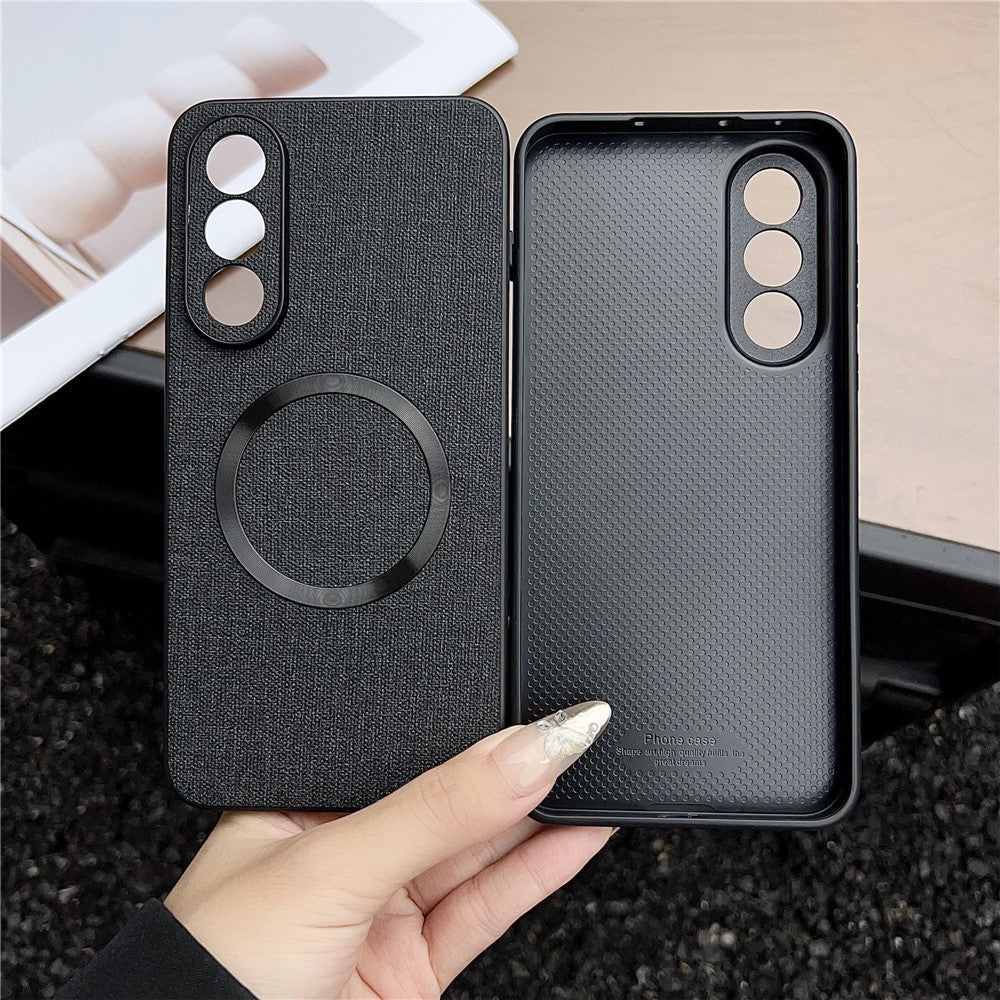 For OnePlus Nord 5 5G / Ace 5 Ultra 5G Magnetic Case Drop-Proof TPU + Cloth Back Phone Cover