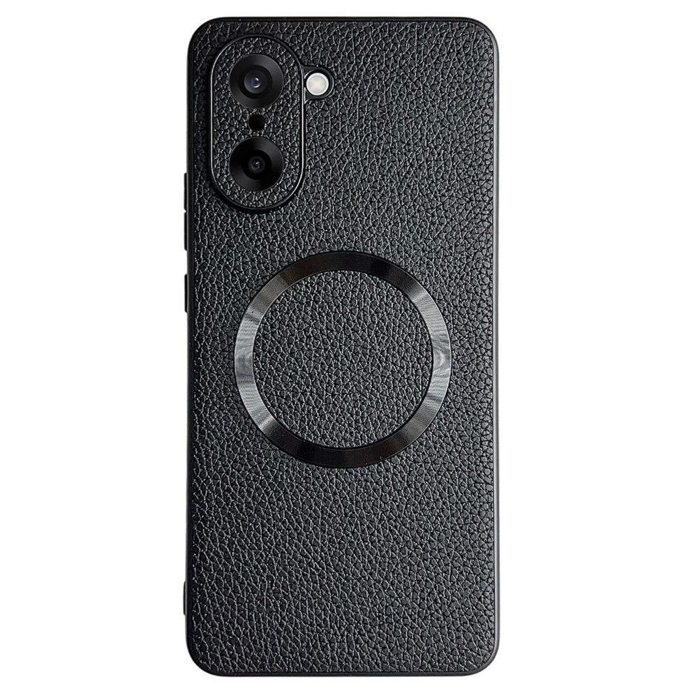 OnePlus Nord CE5 5G / Ace 5 Racing 5G Magnetiskt Skal Litchi Texture PU-läder + TPU mobil Baksida