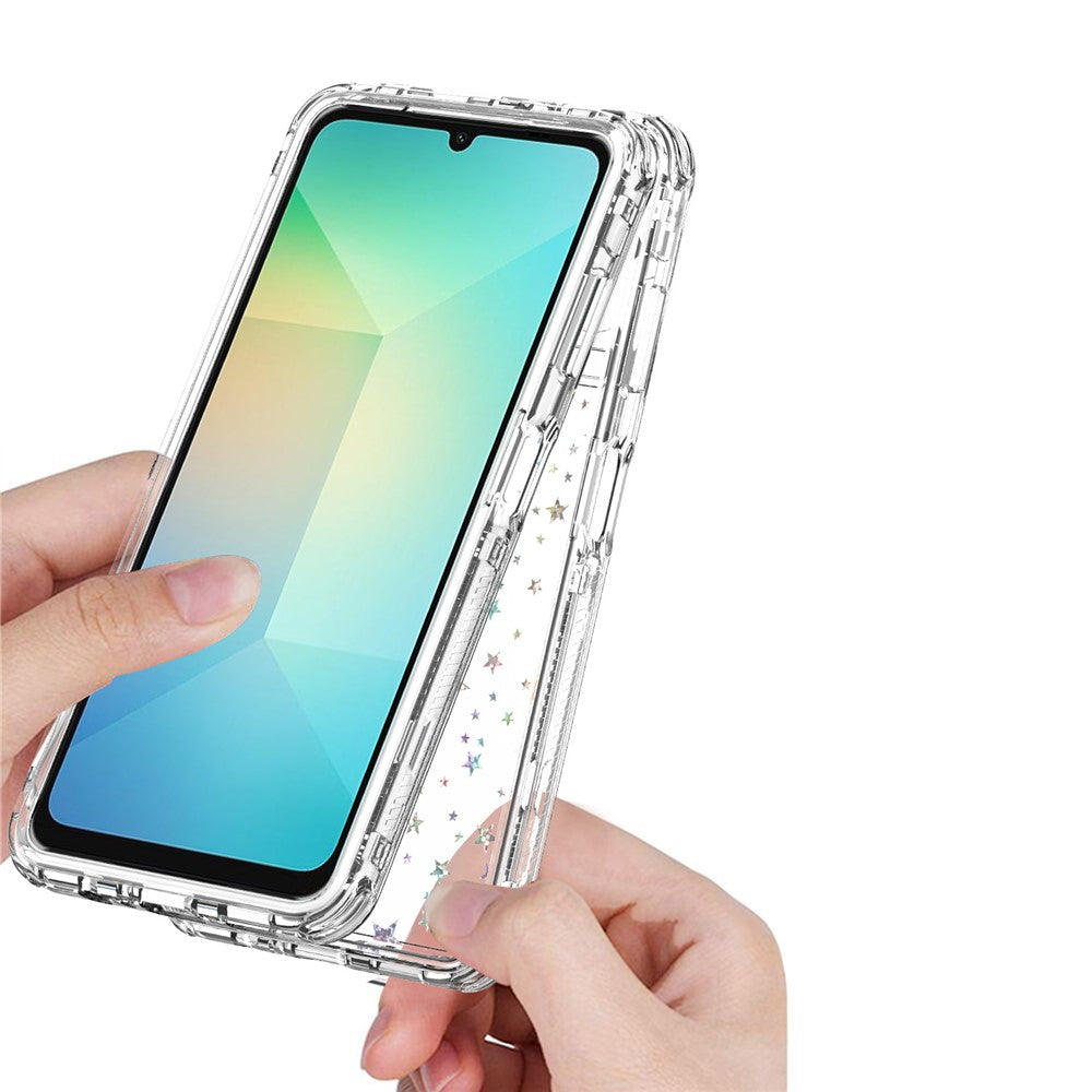 Til Samsung Galaxy A06 4G cover Akryl TPU Gennemsigtigt telefoncover med laserprintet film