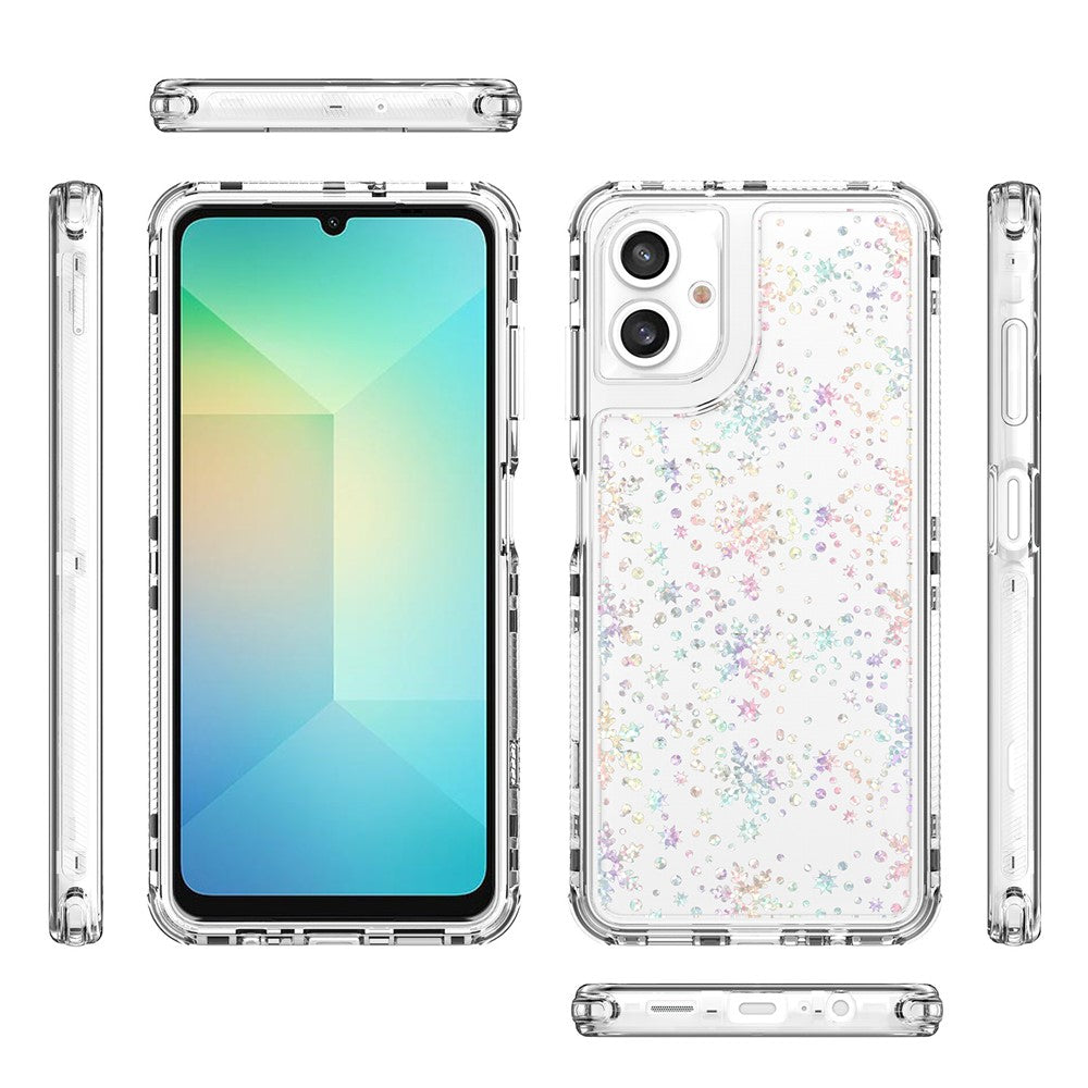 Til Samsung Galaxy A06 4G cover Akryl TPU Gennemsigtigt telefoncover med laserprintet film