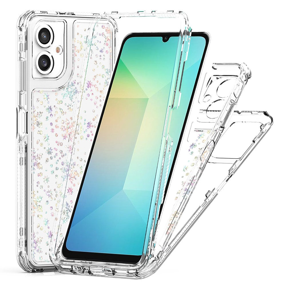 Til Samsung Galaxy A06 4G cover Akryl TPU Gennemsigtigt telefoncover med laserprintet film