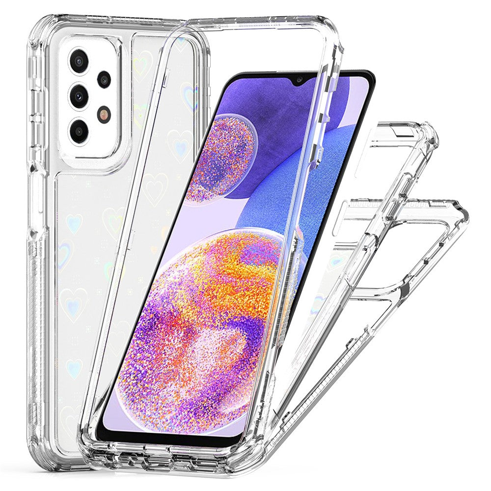 mobilskal för Samsung Galaxy A13 4G / 5G / A04 4G (164,4 mm) / A04s 4G (164,7 mm) / A32 5G genomskinligt akryl-TPU-skal med lasertryckt film