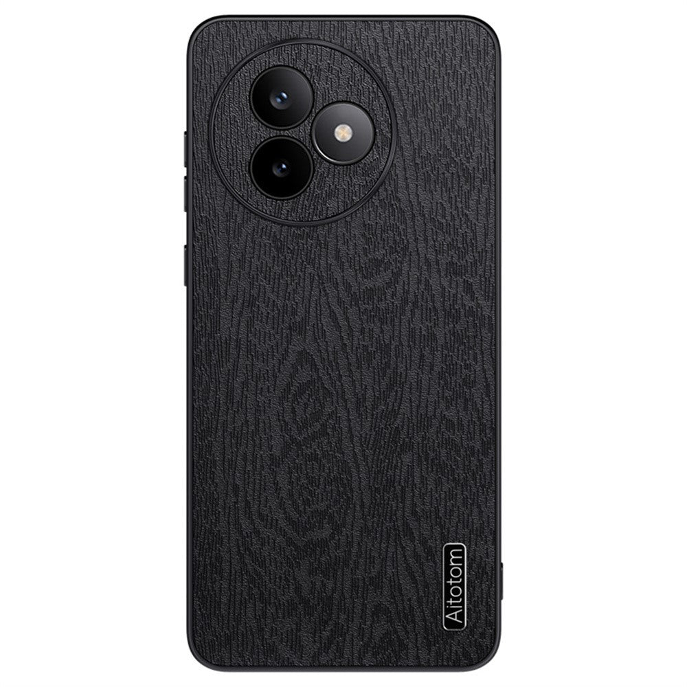 For Xiaomi Redmi K80 Ultra 5G Case Wood Texture PU Leather Coated PC TPU Phone Cover