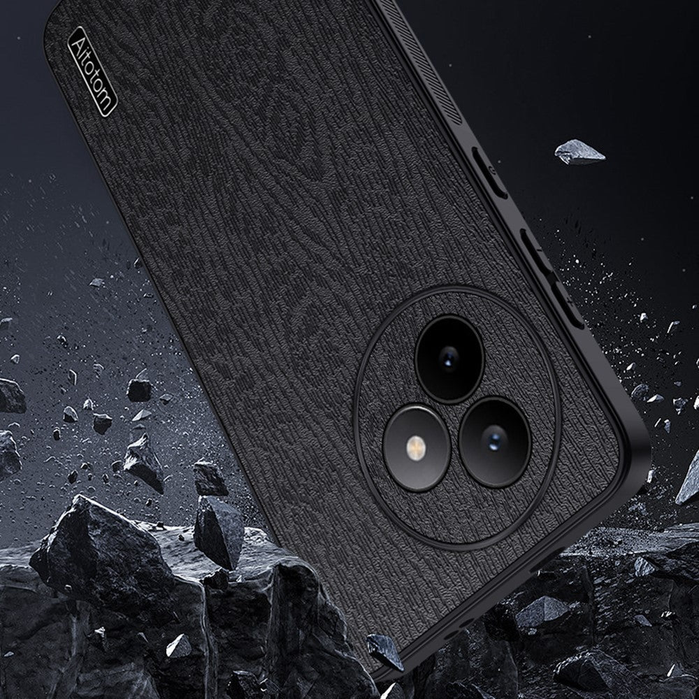 For Xiaomi Redmi K80 Ultra 5G Case Wood Texture PU Leather Coated PC TPU Phone Cover
