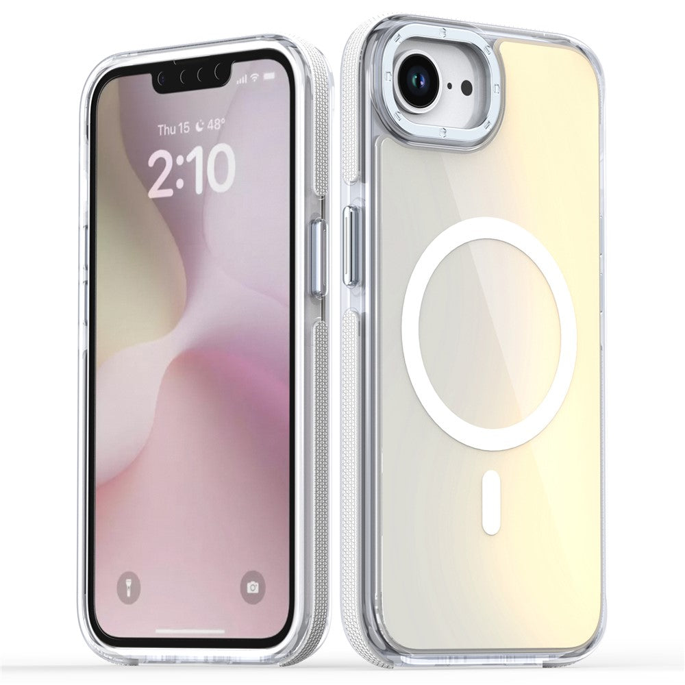 For iPhone 17e / 16e Case Compatible with MagSafe Cute Fluorescent Design TPU Acrylic Phone Back Cover