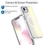 For iPhone 17e / 16e Case Compatible with MagSafe Cute Fluorescent Design TPU Acrylic Phone Back Cover