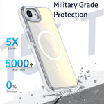For iPhone 17e / 16e Case Compatible with MagSafe Cute Fluorescent Design TPU Acrylic Phone Back Cover
