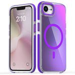 For iPhone 17e / 16e Case Compatible with MagSafe Cute Fluorescent Design TPU Acrylic Phone Back Cover