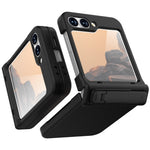 GW18 For Samsung Galaxy Z Flip7 FE 5G  /  Flip6 5G Case Rubberized Hard PC Kickstand Phone Cover