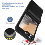 GW18 For Samsung Galaxy Z Flip7 FE 5G  /  Flip6 5G Case Rubberized Hard PC Kickstand Phone Cover