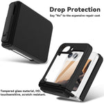 GW18 For Samsung Galaxy Z Flip7 FE 5G  /  Flip6 5G Case Rubberized Hard PC Kickstand Phone Cover
