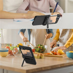 GW18 For Samsung Galaxy Z Flip7 FE 5G  /  Flip6 5G Case Rubberized Hard PC Kickstand Phone Cover