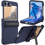 GW18 For Samsung Galaxy Z Flip7 FE 5G  /  Flip6 5G Case Rubberized Hard PC Kickstand Phone Cover