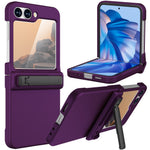 GW18 For Samsung Galaxy Z Flip7 FE 5G  /  Flip6 5G Case Rubberized Hard PC Kickstand Phone Cover