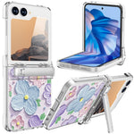 GW181 For Samsung Galaxy Z Flip7 FE 5G  /  Flip6 5G Case with Pattern Design Kickstand Hard PC Phone Cover