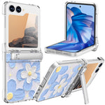 GW181 For Samsung Galaxy Z Flip7 FE 5G  /  Flip6 5G Case with Pattern Design Kickstand Hard PC Phone Cover