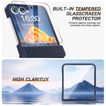 For Samsung Galaxy Z Flip7 5G Case Hinge Protection Hard PC Phone Cover Built-In Screen Film