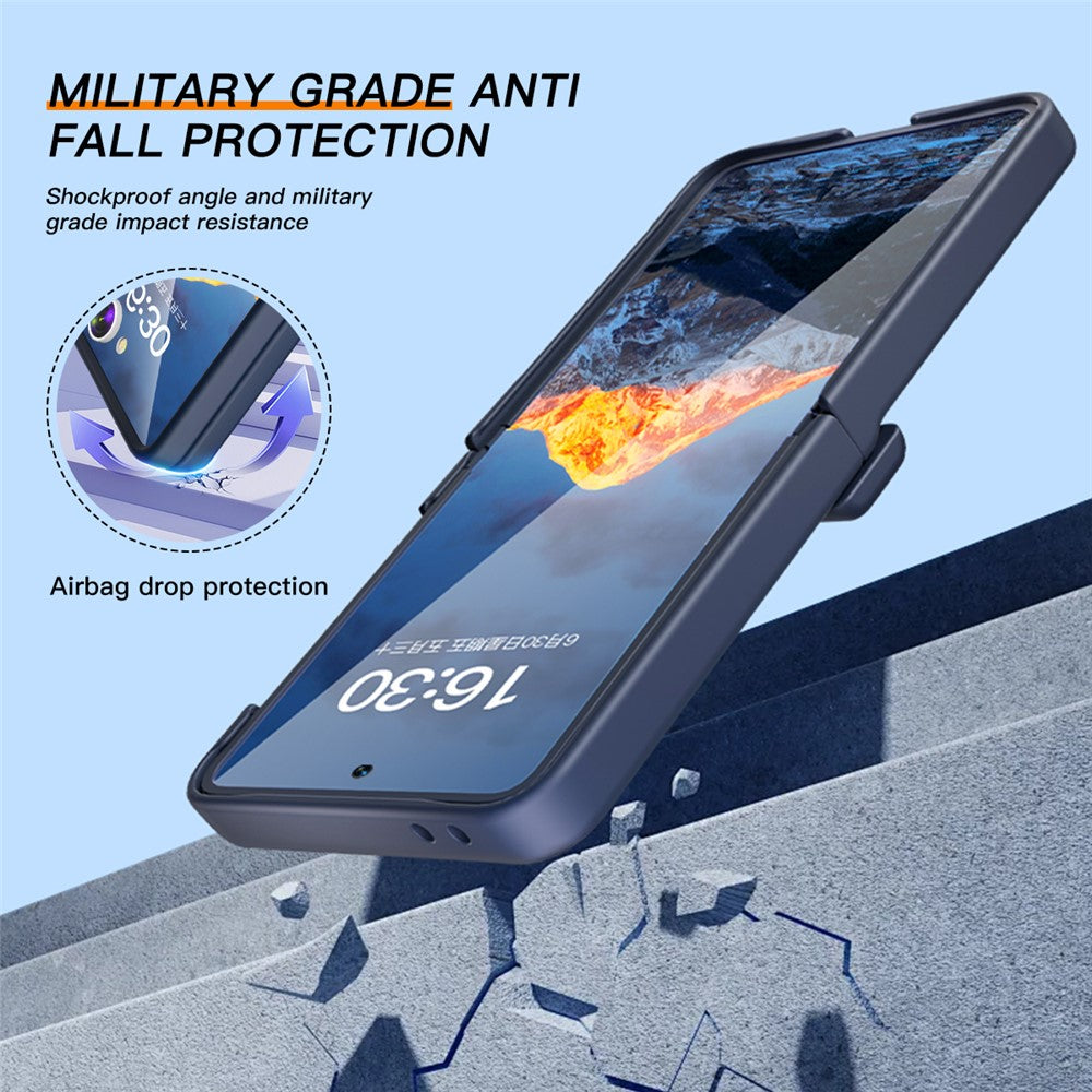 For Samsung Galaxy Z Flip7 5G Case Hinge Protection Hard PC Phone Cover Built-In Screen Film