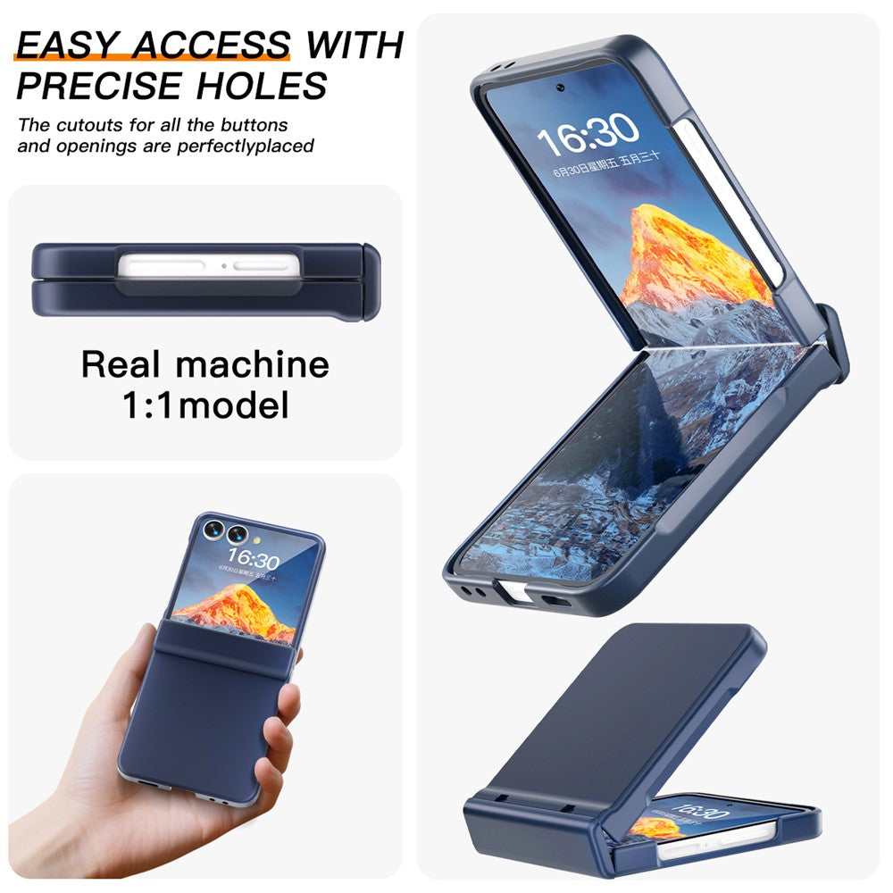 For Samsung Galaxy Z Flip7 5G Case Hinge Protection Hard PC Phone Cover Built-In Screen Film