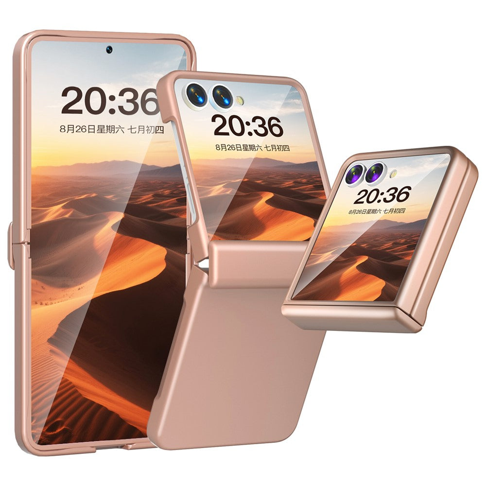 For Samsung Galaxy Z Flip7 5G Case Hinge Protection Hard PC Phone Cover Built-In Screen Film