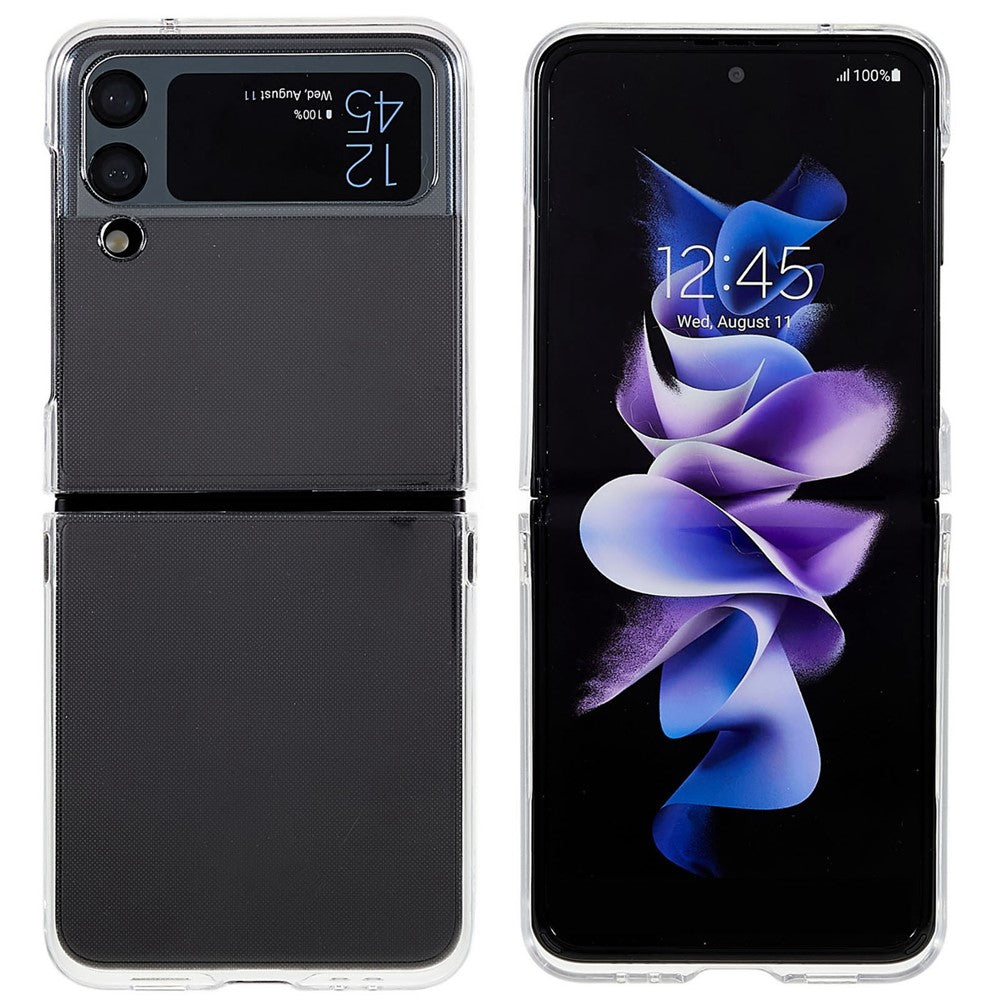 Til Samsung Galaxy Z Flip4 5G Ultra Slim Anti-ridse Sammenfoldeligt Telefoncover Gennemsigtig Hård PC Bagside