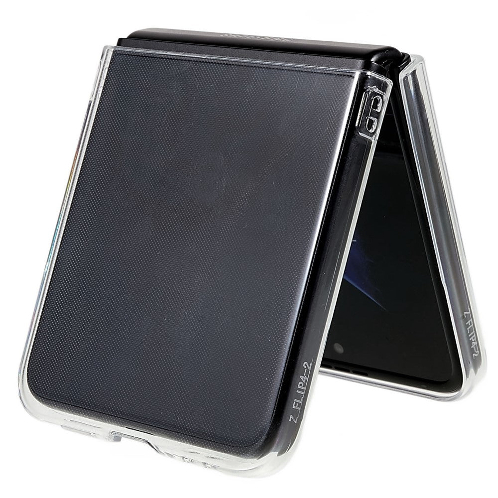Til Samsung Galaxy Z Flip4 5G Ultra Slim Anti-ridse Sammenfoldeligt Telefoncover Gennemsigtig Hård PC Bagside