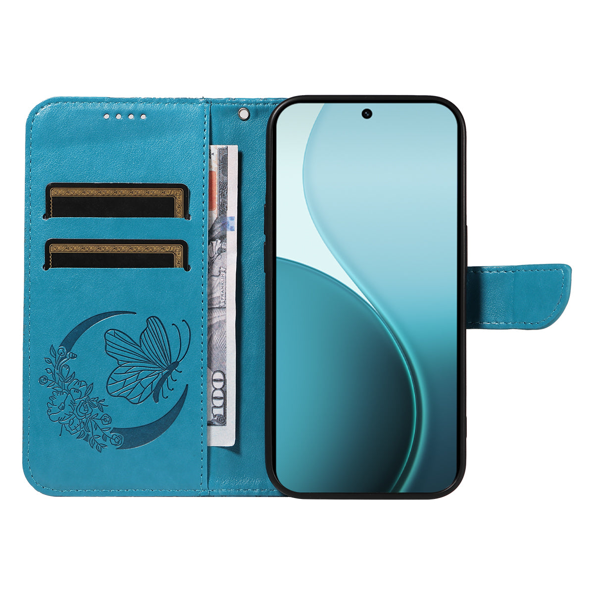 For Oppo Reno14 Pro 5G (China) / Oppo Reno14 Pro 5G (Global) Case Butterfly Pattern PU Leather Folio Flip Phone Cover