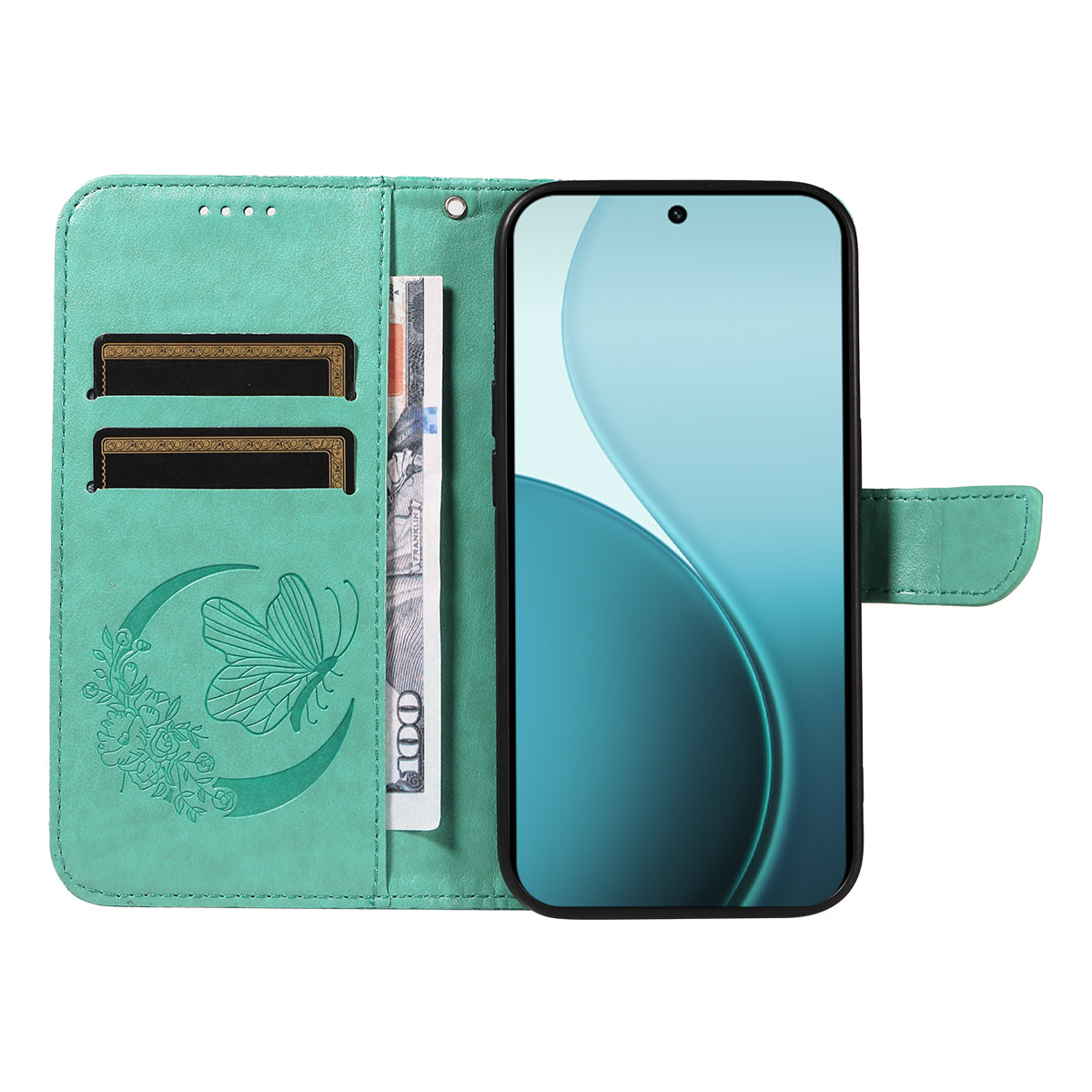 For Oppo Reno14 Pro 5G (China) / Oppo Reno14 Pro 5G (Global) Case Butterfly Pattern PU Leather Folio Flip Phone Cover