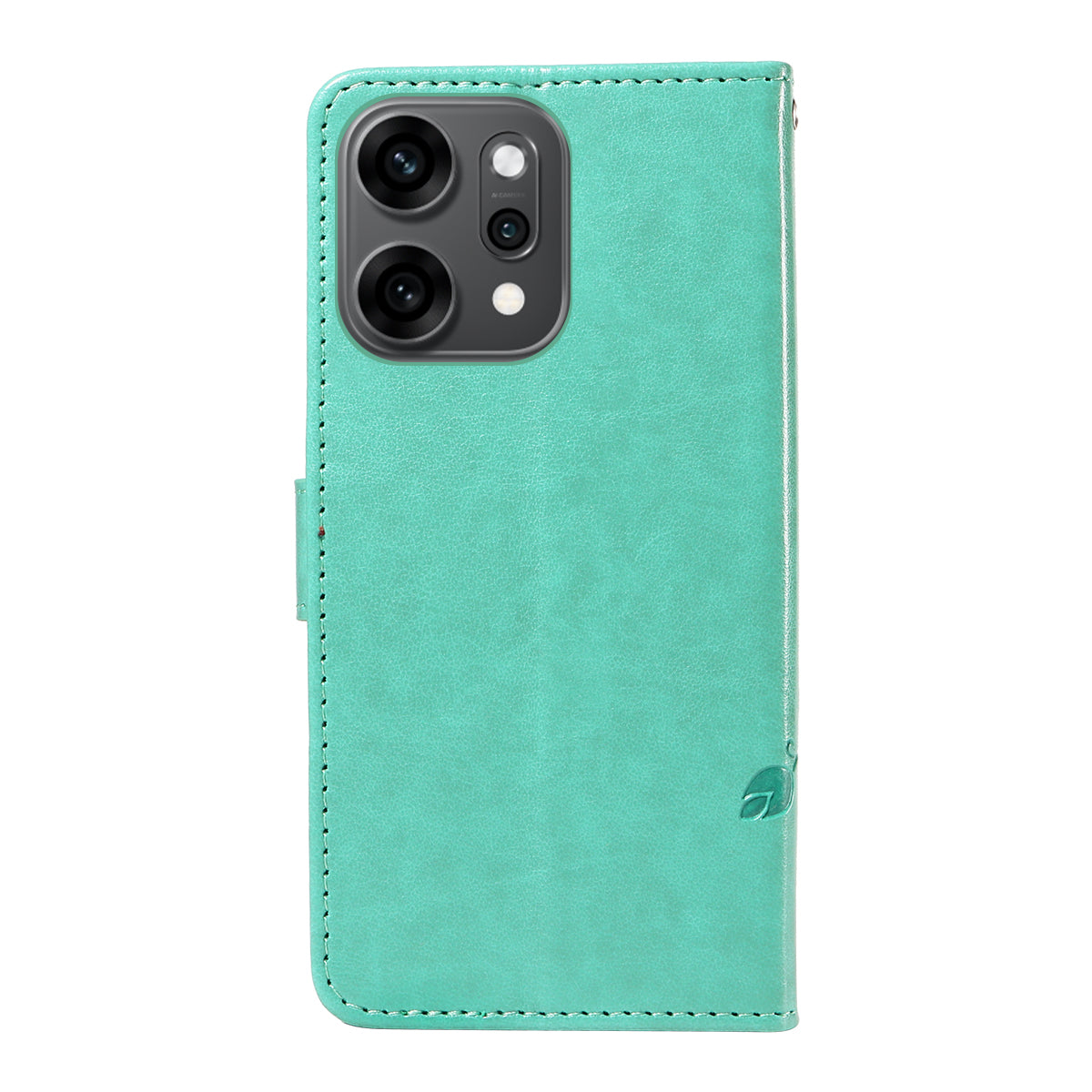 Oppo Reno14 Pro 5G (Kina) / Oppo Reno14 Pro 5G (Global) PU-läderfodral Blommönster Plånboksfodral med stativ och rem