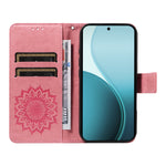 Oppo Reno14 Pro 5G (Kina) / Oppo Reno14 Pro 5G (Global) læderpung-etui med solsikketryk og telefoncover