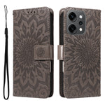 Oppo Reno14 Pro 5G (Kina) / Oppo Reno14 Pro 5G (Global) læderpung-etui med solsikketryk og telefoncover