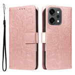 Oppo Reno14 Pro 5G (Kina) / Oppo Reno14 Pro 5G (Global) læderpung-etui med solsikketryk og telefoncover