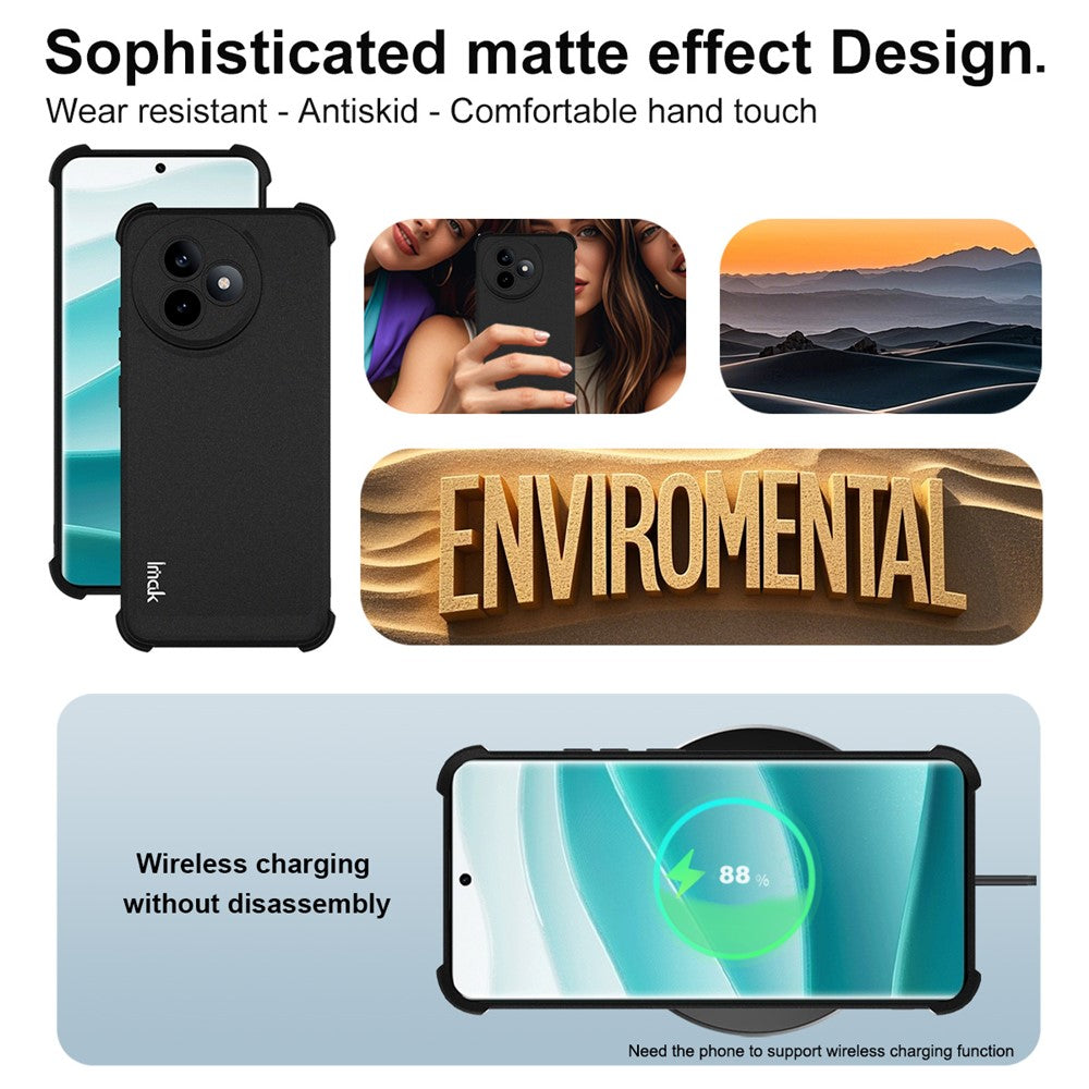 IMAK-cover til Xiaomi Redmi K80 Ultra 5G, TPU-mobilbeskyttelse med airbag, stødsikker beskyttelse