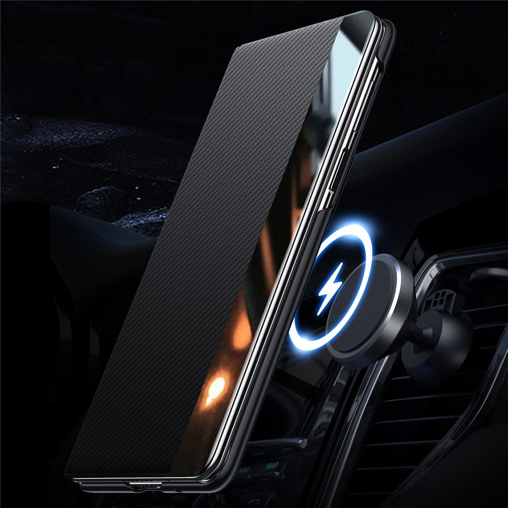 SULADA For Samsung Galaxy Z Fold7 5G Case View Window Leather Phone Cover with Auto Wake  /  Sleep