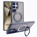 For Samsung Galaxy S24 Ultra Magnetic Case with Kickstand TPU + PC Phone Back Cover