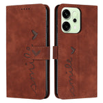 For Oppo Reno14 Pro 5G (China) / Oppo Reno14 Pro 5G (Global) Stand Case PU Leather Phone Cover Imprinted Heart Pattern