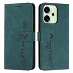 For Oppo Reno14 Pro 5G (China) / Oppo Reno14 Pro 5G (Global) Stand Case PU Leather Phone Cover Imprinted Heart Pattern
