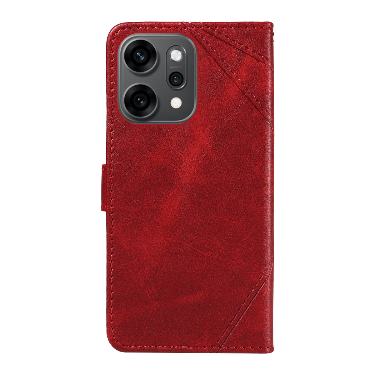 Oppo Reno14 Pro 5G (Kina) / Oppo Reno14 Pro 5G (Global) Läderfodral Geometrisk linjedesign Plånboksfodral med handledsrem